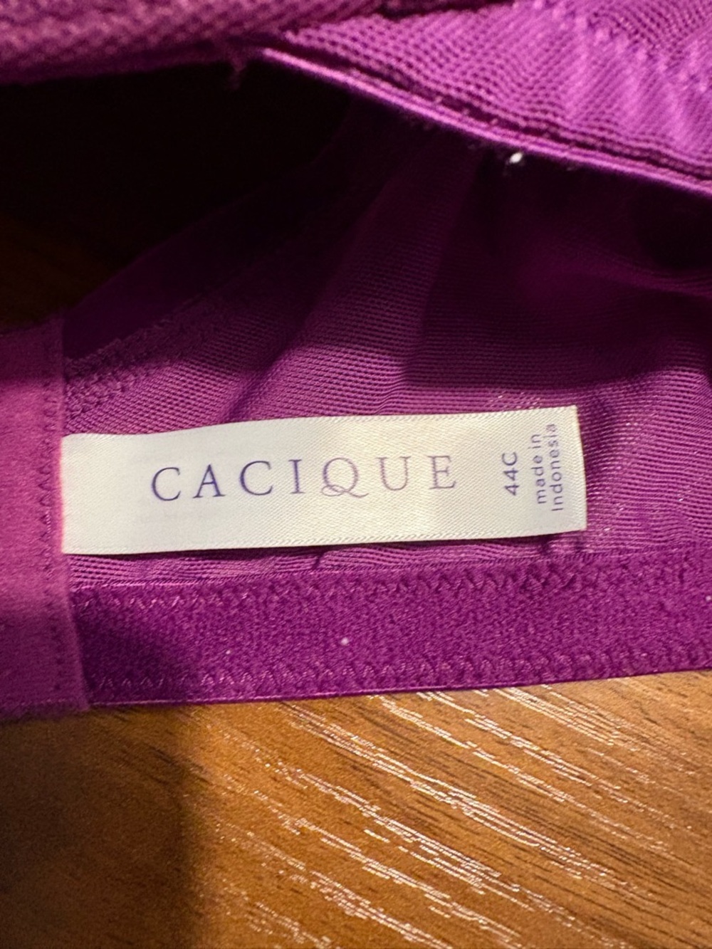 Cacique Plum Floral Lace Underwire Bra - Picture 2 of 2